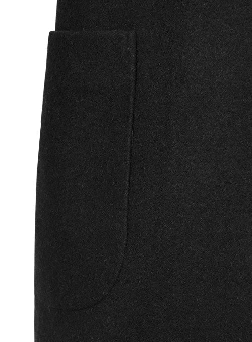 Vintage Plain Black Tweed Patch Pocket Jacket - Image 5