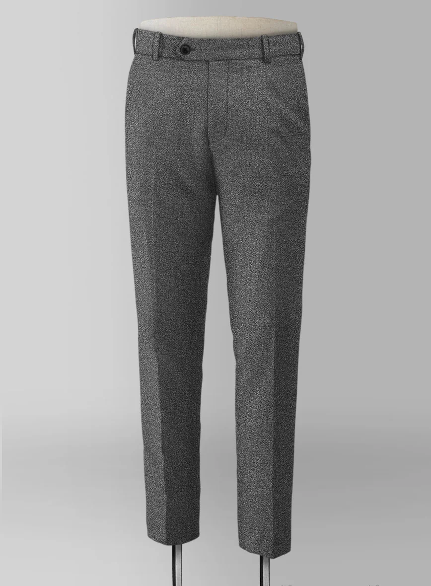 Vintage Plain Dark Gray Tweed Suit - Image 9
