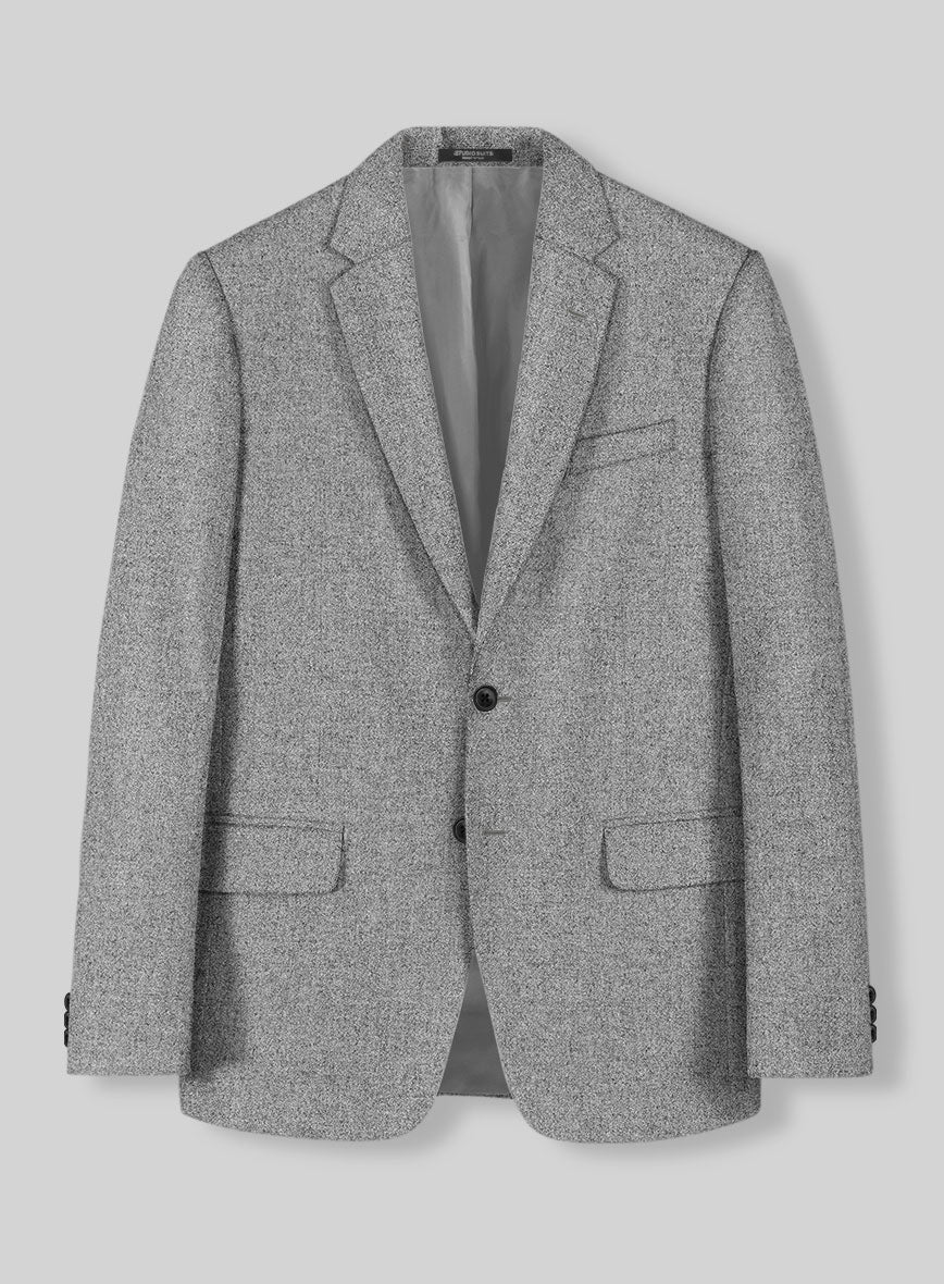 Vintage Plain Gray Tweed Suit - Image 4