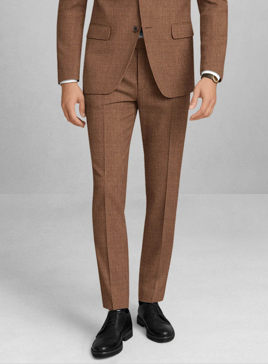 Walnut Brown Hopsack Pants