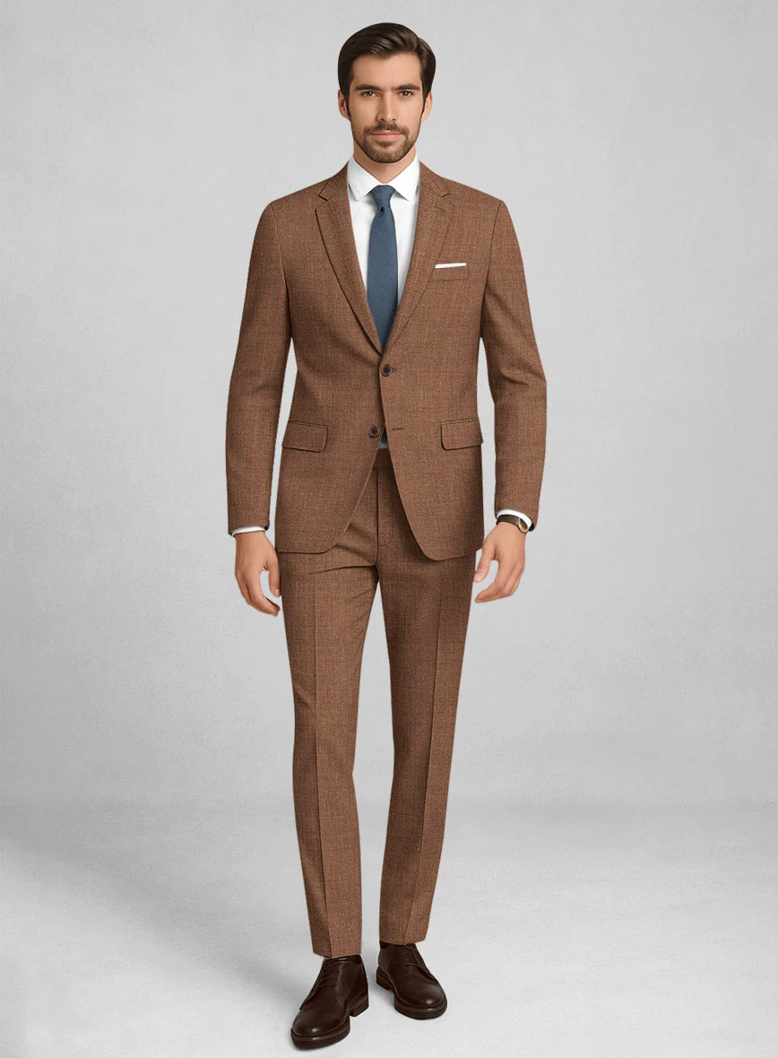 Walnut Brown Hopsack Suit