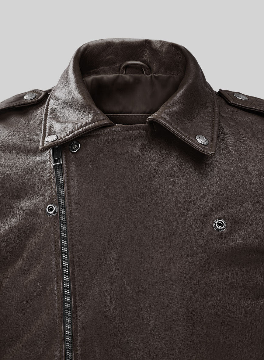 Wanderer Brown Riding Leather Jacket - Image 2