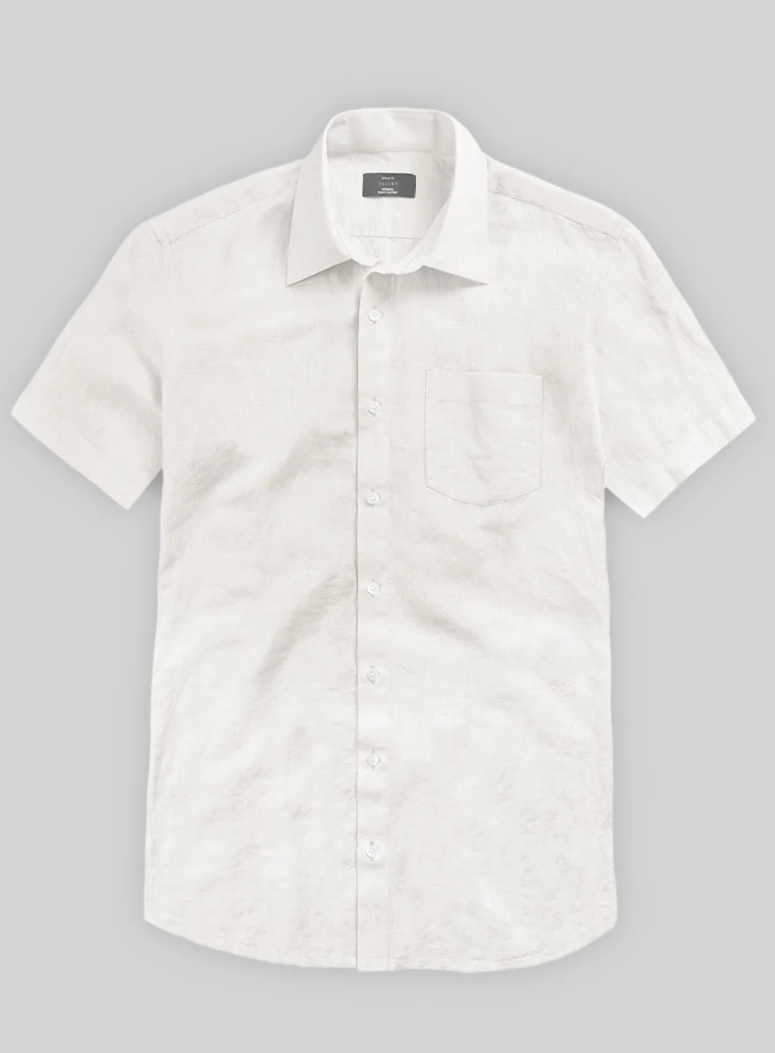 Washed Cream Linen Shirt
