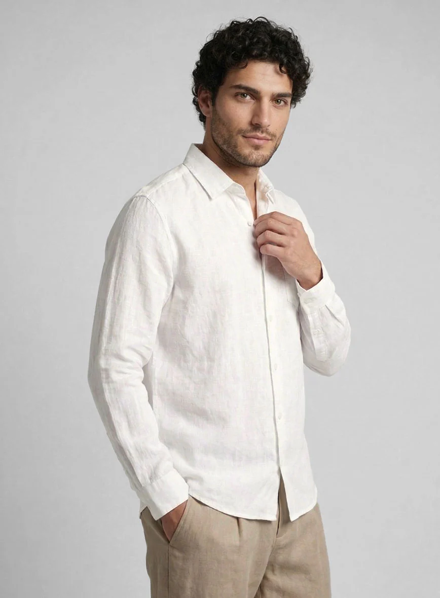 Washed Pure Natural Linen Shirt