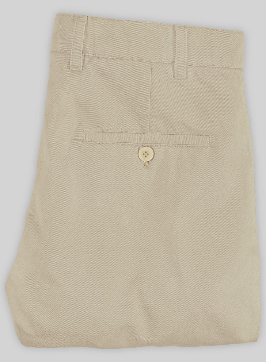 Washed Sand Feather Cotton Canvas Stretch Chino Pants - Image 2