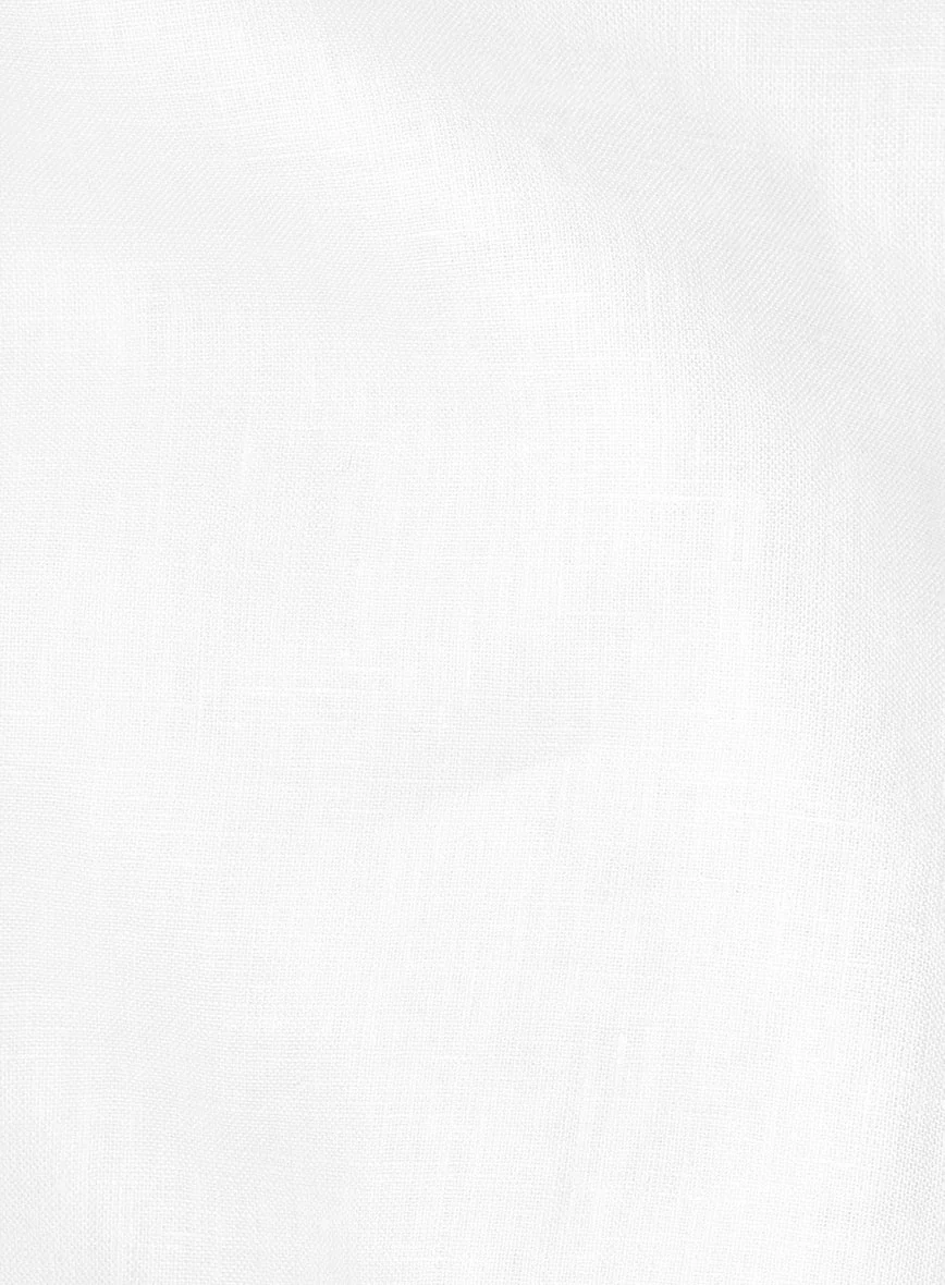 Washed White Linen Shirt - Image 4