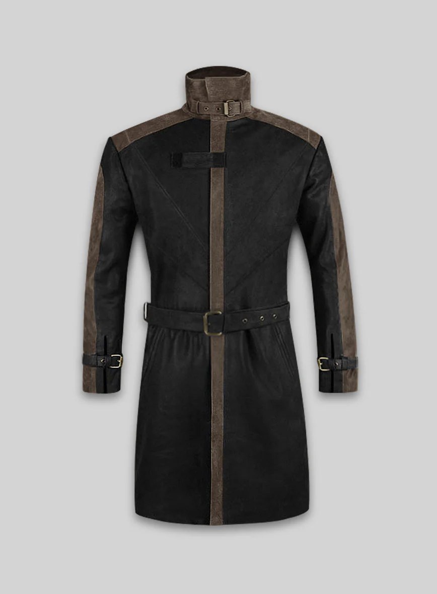 Watch Dog Leather Trench Coat