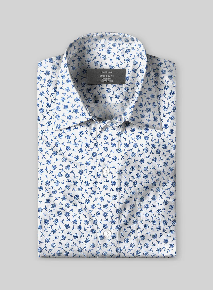 Whimsy Bloom Cotton Lycra Shirt