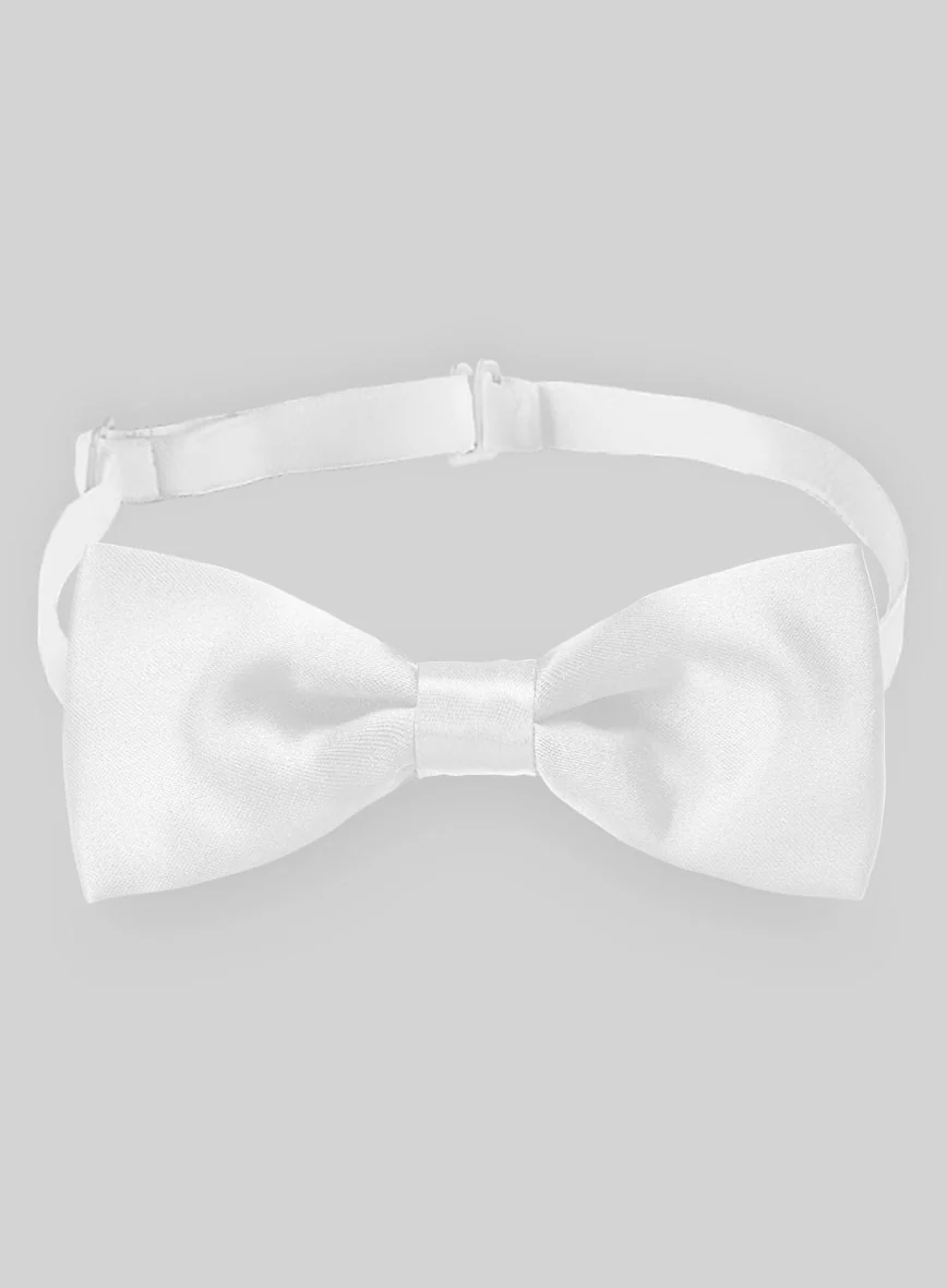 White Satin Bow - Image 2