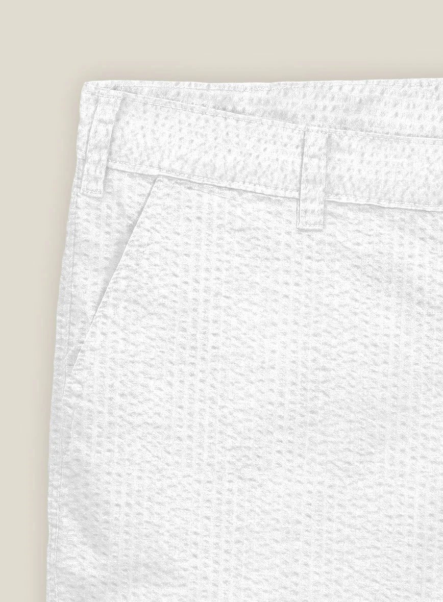 White Seersucker Shorts - Image 4