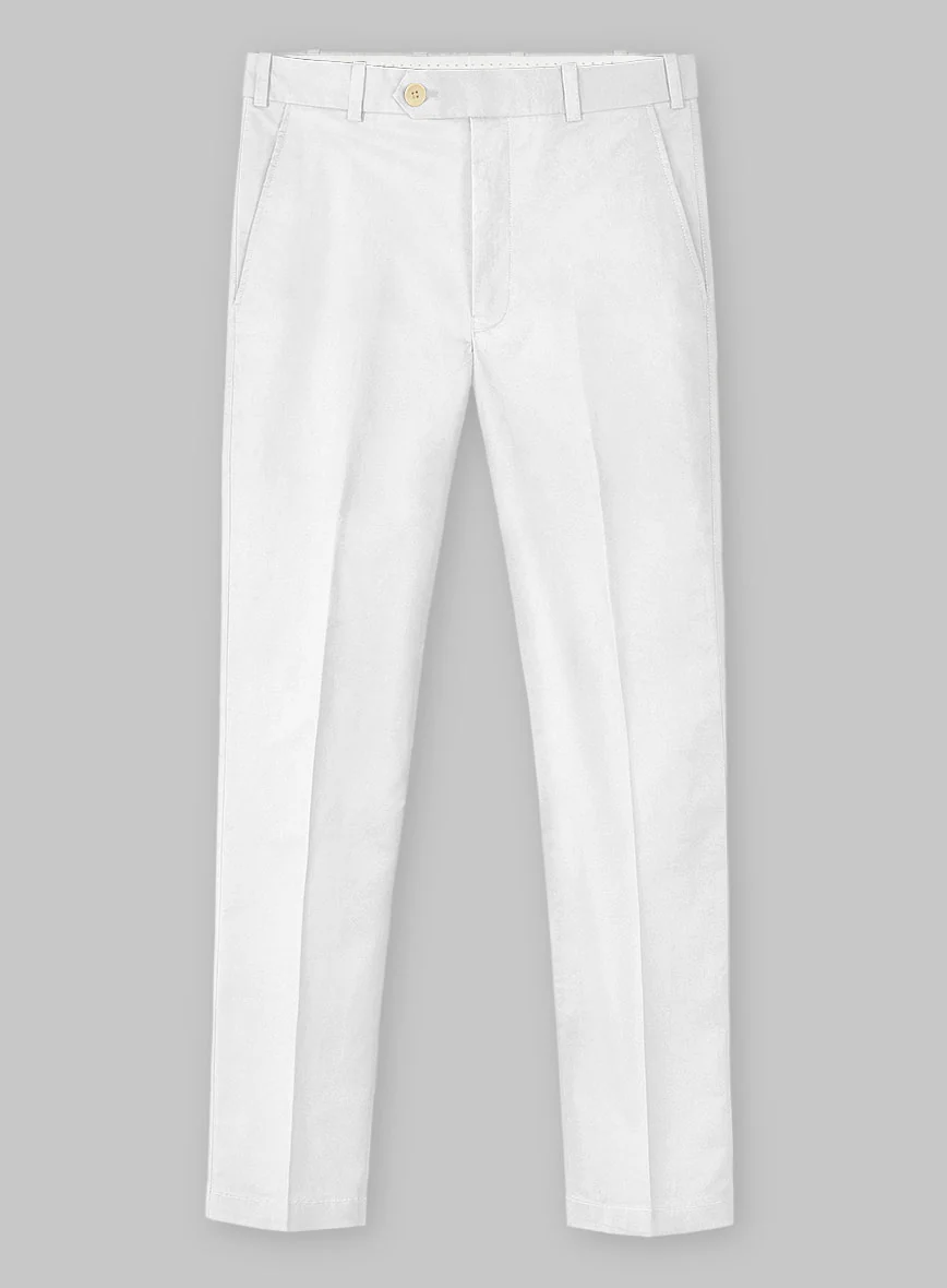 White Stretch Chino Pants