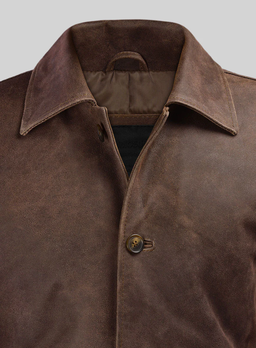 Winchester Leather Trench Coat - Image 2