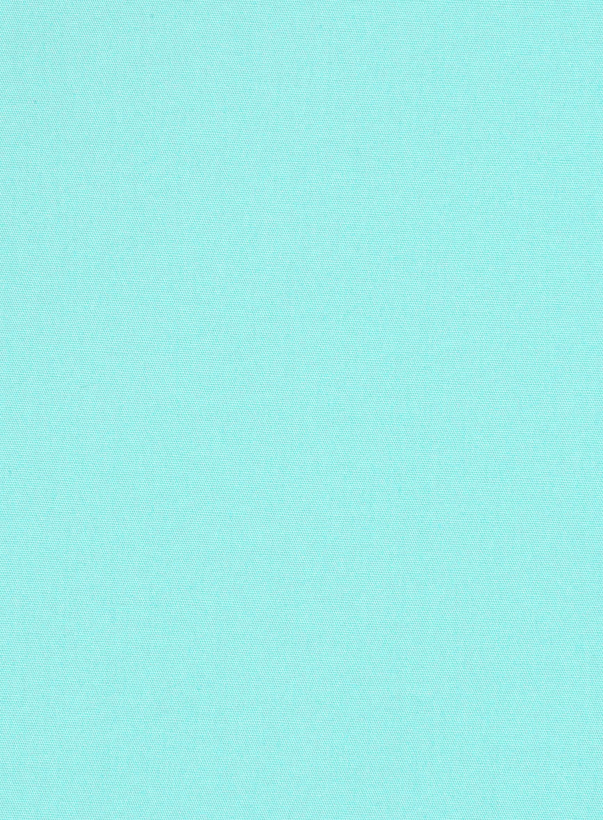 Women's Aqua Blue Stretch Poplene Shirt - Image 3