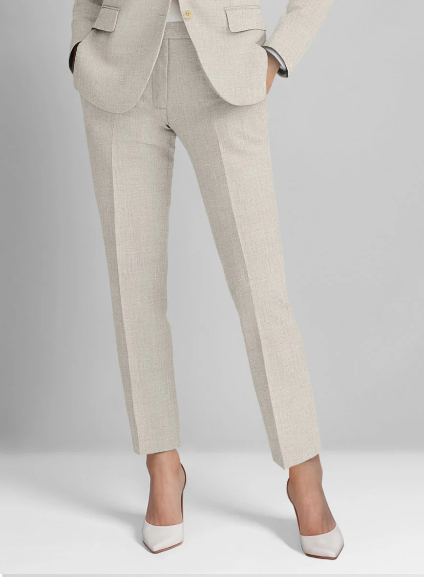 Women's Barn Beige Linen Suit - Image 3