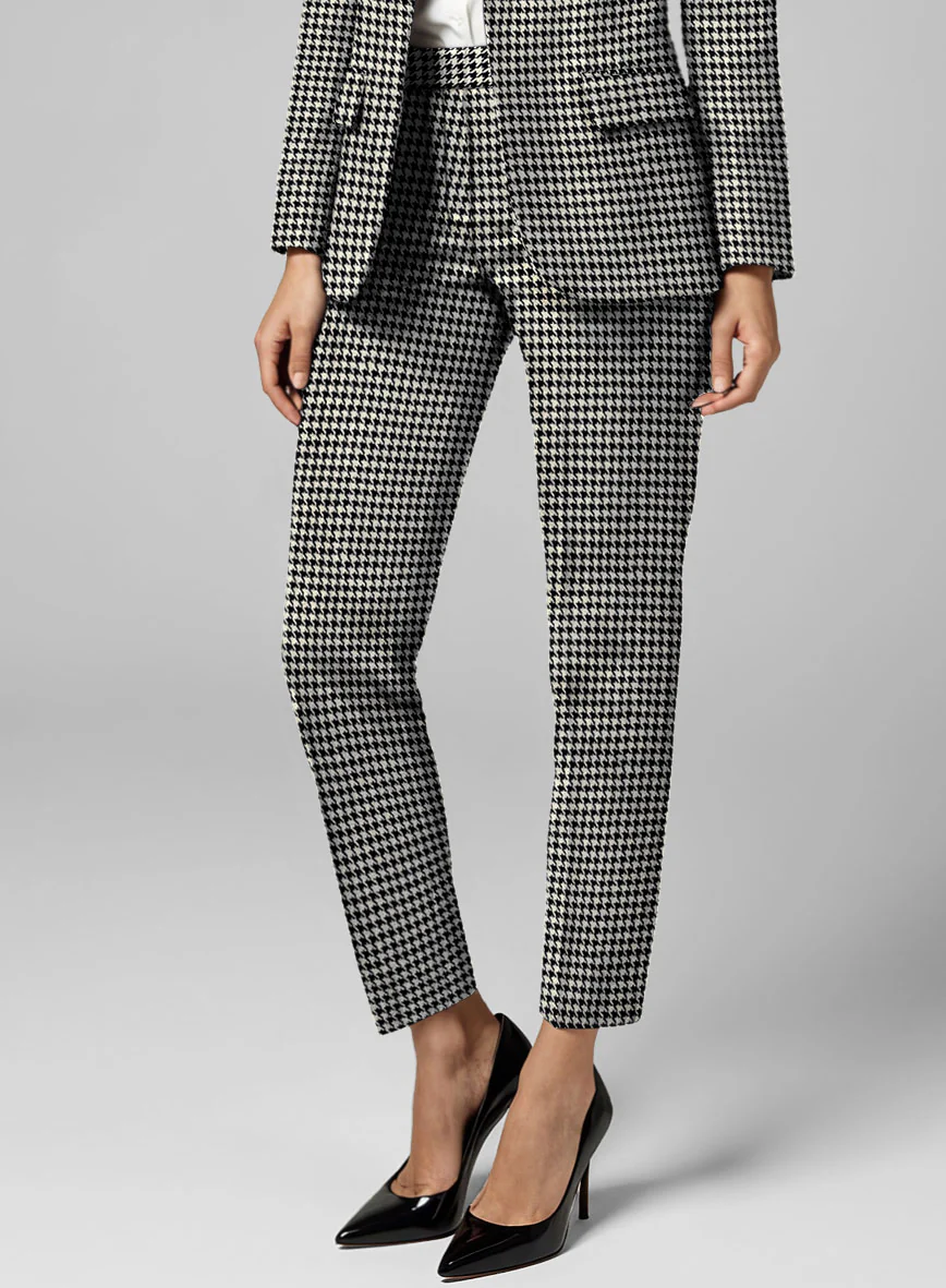 Women's Big Houndstooth BW Tweed Suit - Image 3