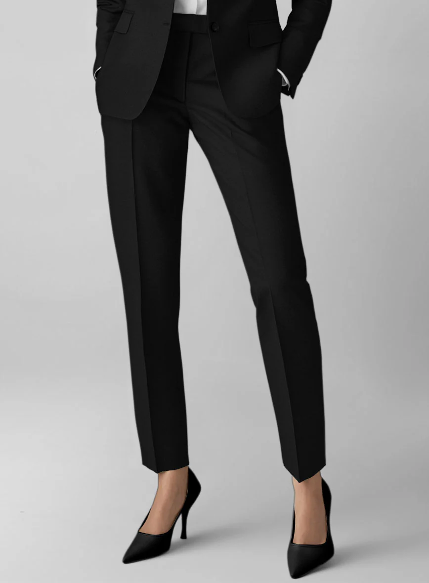 Women's Black Cotton Power Stretch Chino Pants