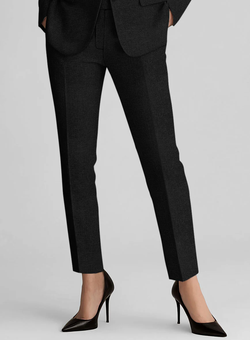 Women's Black Linen Suit - Image 3