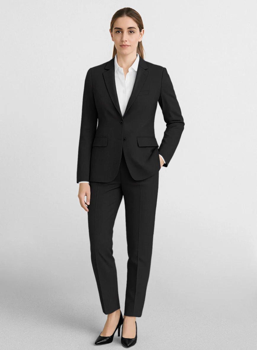 Women's Black Wool Suit