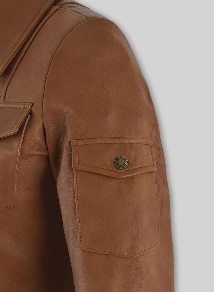 Women's Gigi Hadid Leather Jacket - Image 4