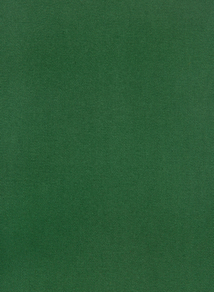 Women's Green Napoli Stretch Light Weight Cotton Pants - Image 2