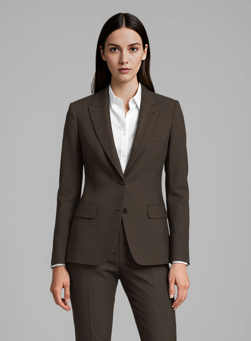 Women's Guabello Espresso Brown Twill Jacket