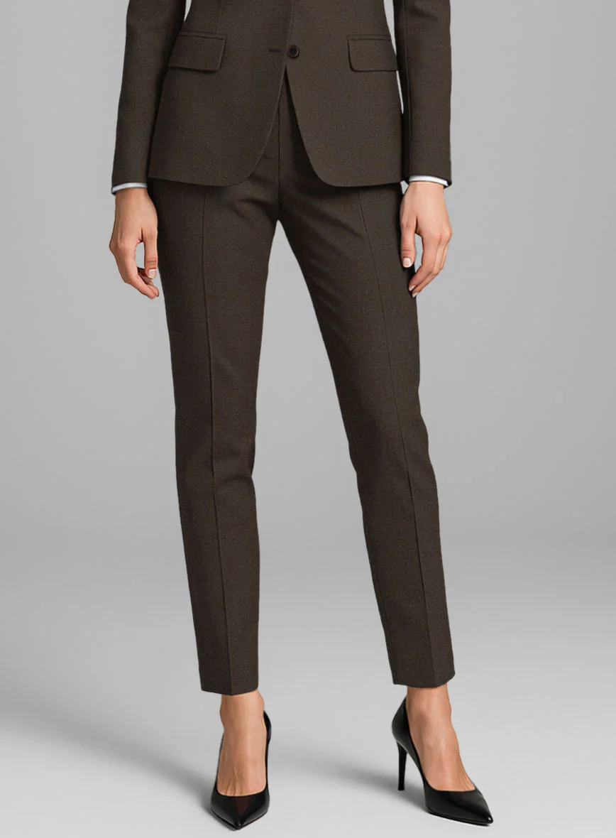 Women's Guabello Espresso Brown Twill Pants