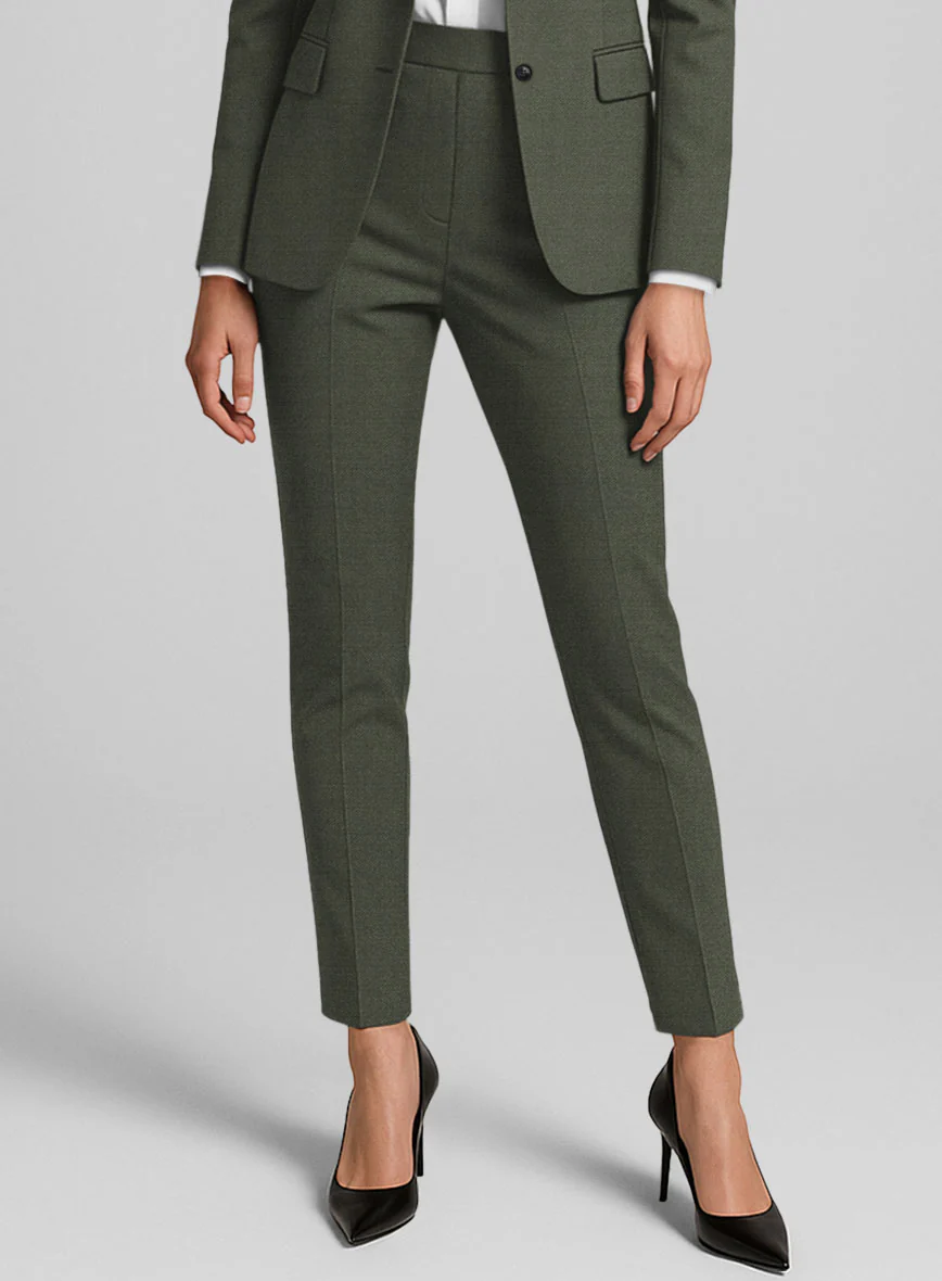 Women's Guabello Green Twill Pants