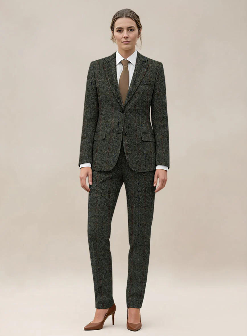 Women's Harris Tweed Country Green Suit