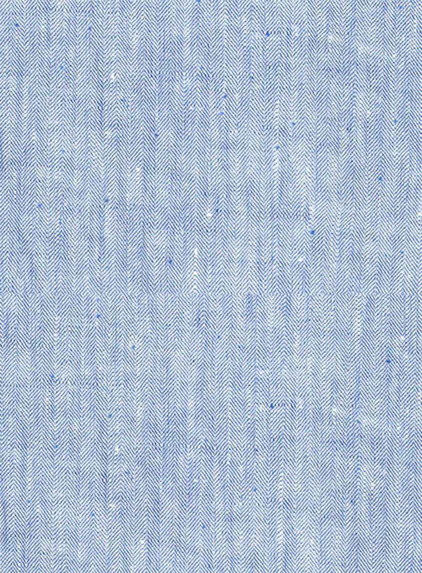 Women's Italian Sky Blue Linen Suit - Image 4