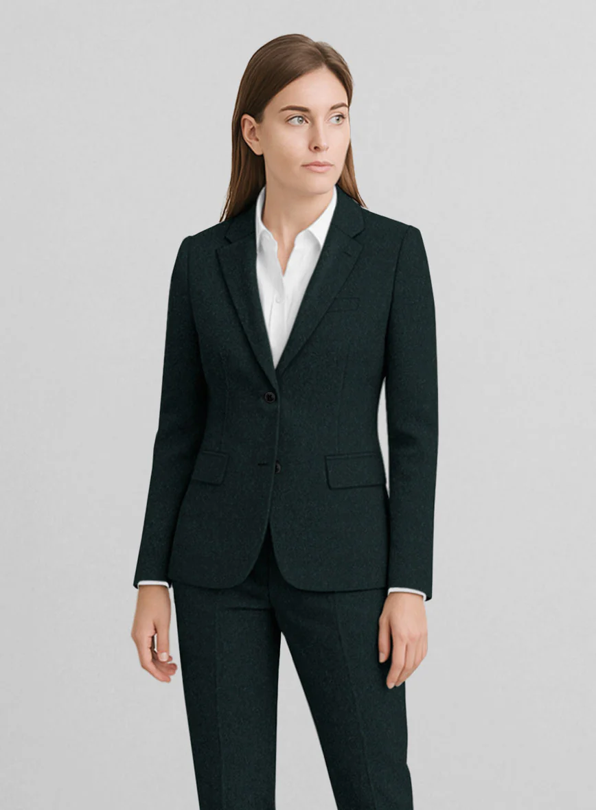 Women's Naples Bello Green Tweed Jacket