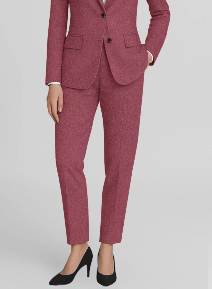 Women's Naples Venetian Pink Tweed Pants