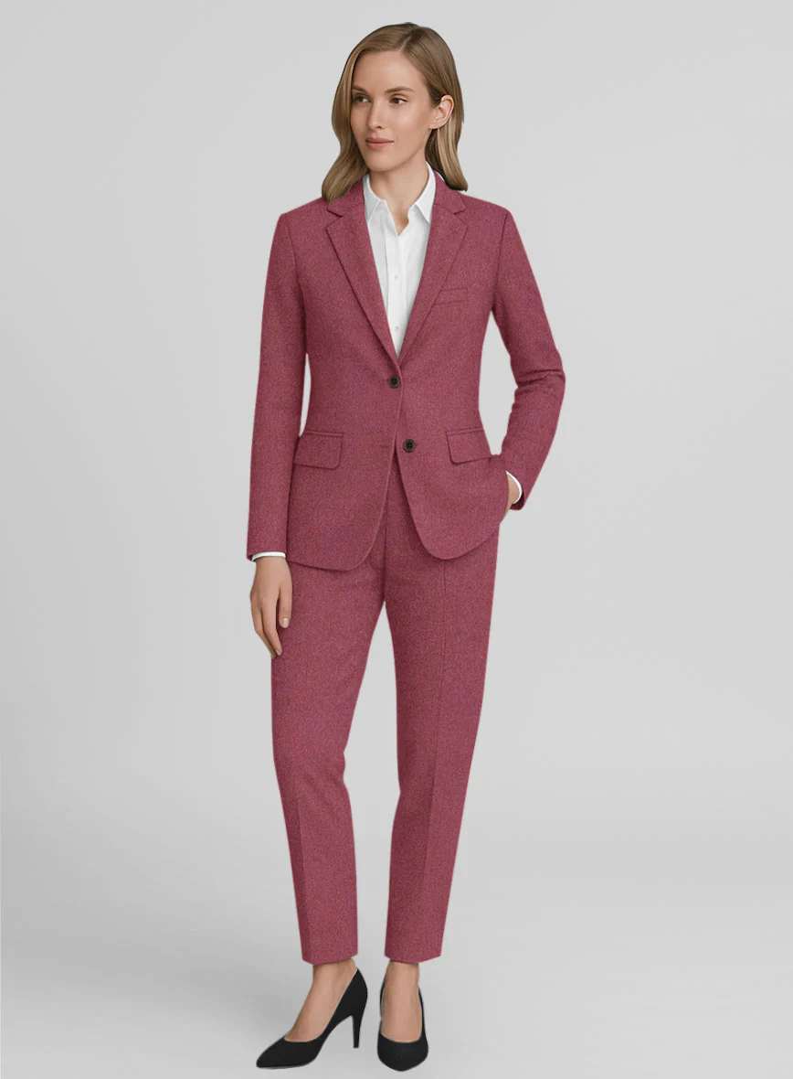 Women's Naples Venetian Pink Tweed Suit