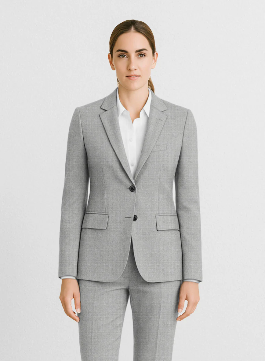 Women's Napolean Ice Gray Wool Jacket
