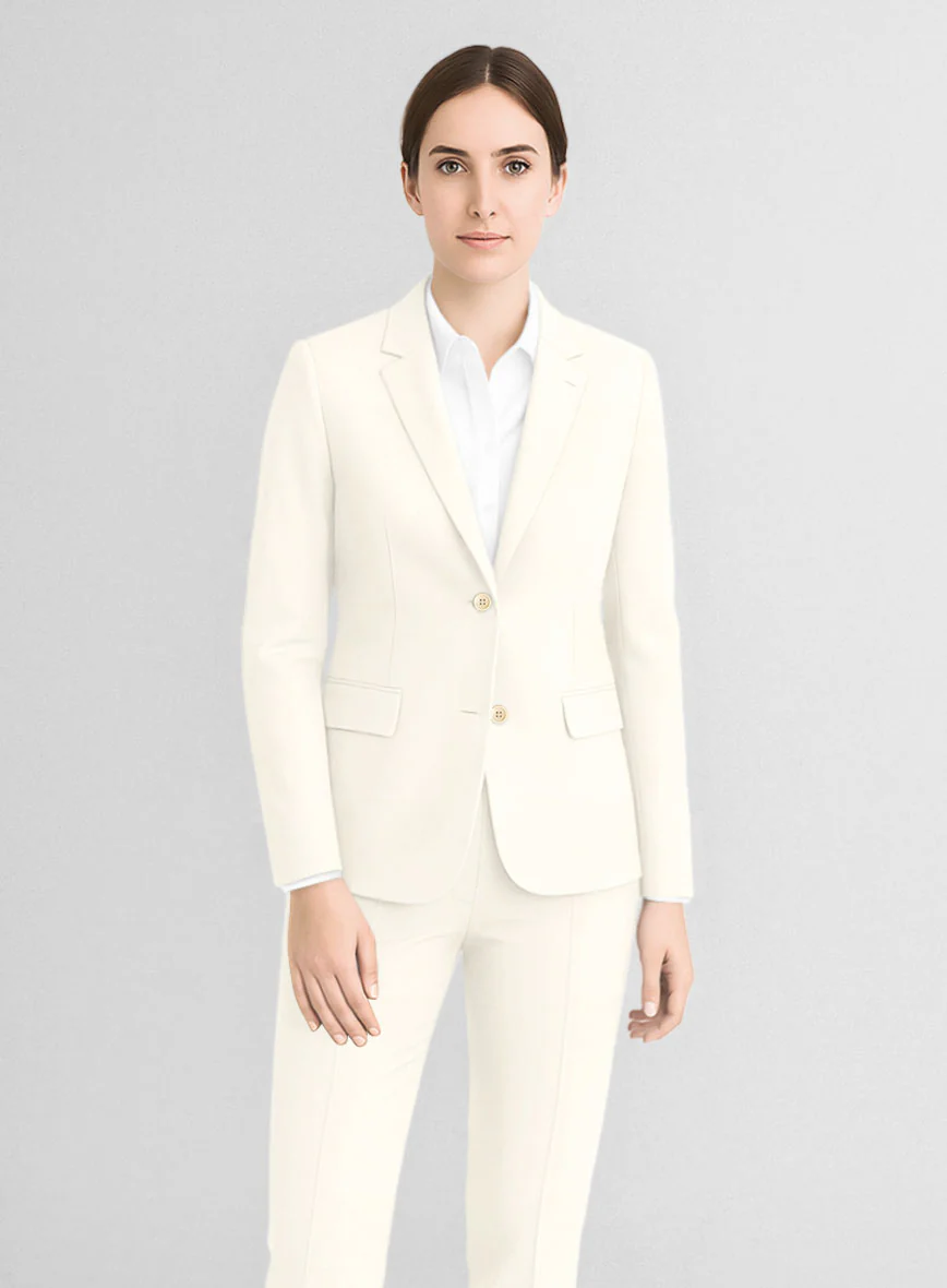 Women's Napolean Ivory Wool Jacket