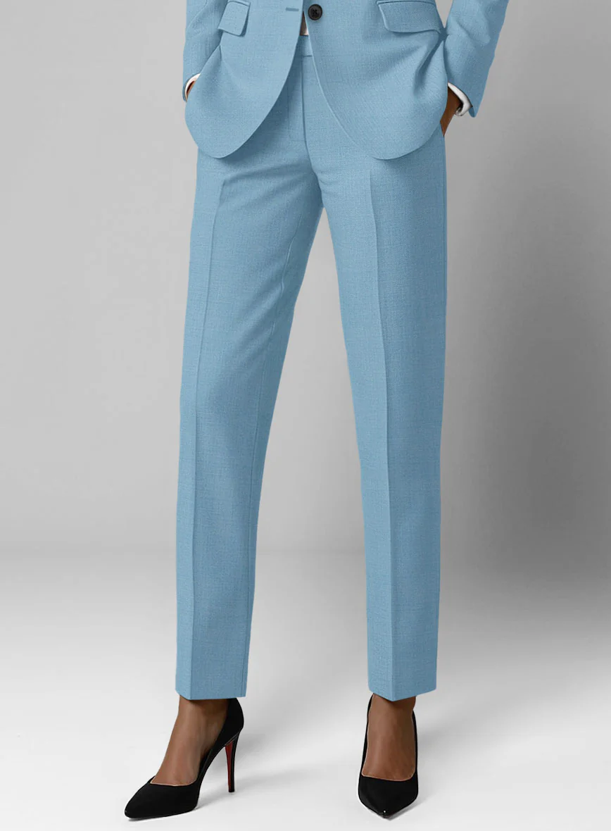 Women's Napolean Taj Blue Wool Pants