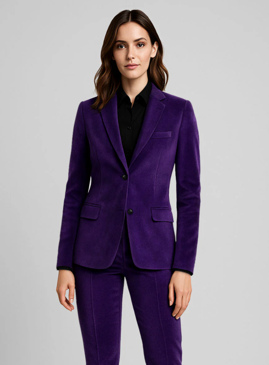 Women's Purple Velvet Jacket