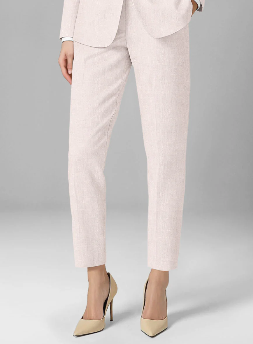 Women's Roman Light Pink Linen Pants
