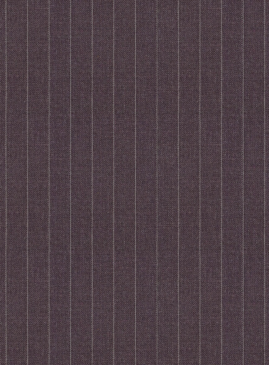 Women's Wine Pinstripe Suit - Image 4