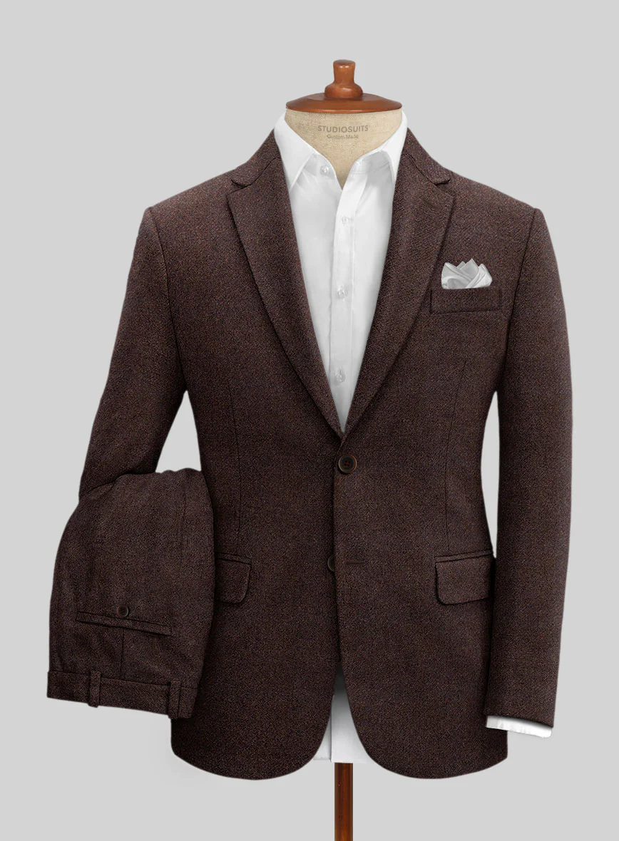 Woodland Brown Heavy Tweed Suit