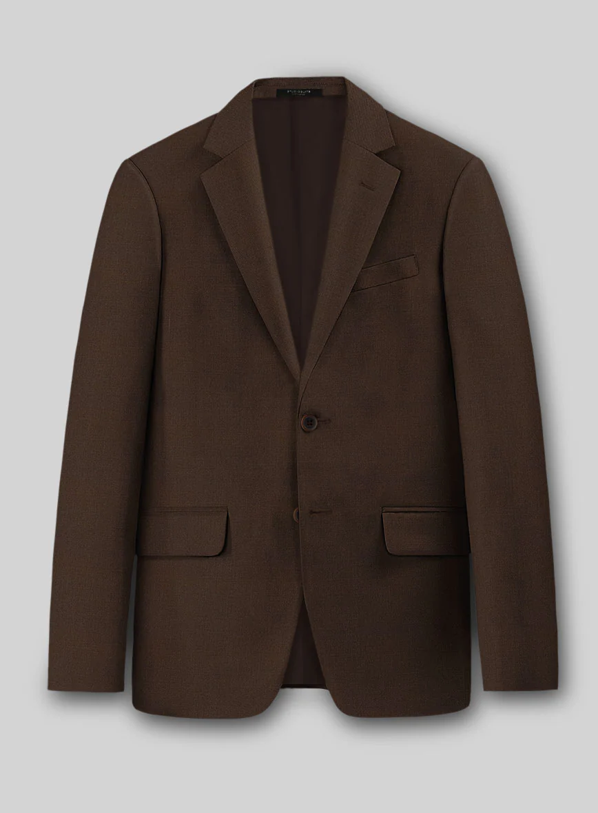 Worsted Brown Wool Jacket