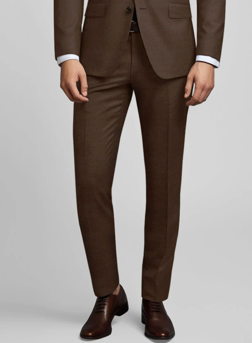 Worsted Brown Wool Pants - Image 2