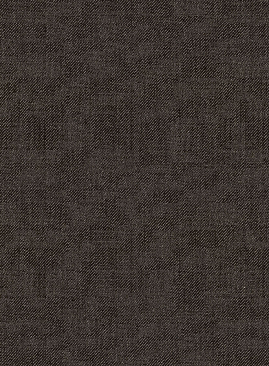 Worsted Dark Brown Wool Black Bar Trouser - Image 2