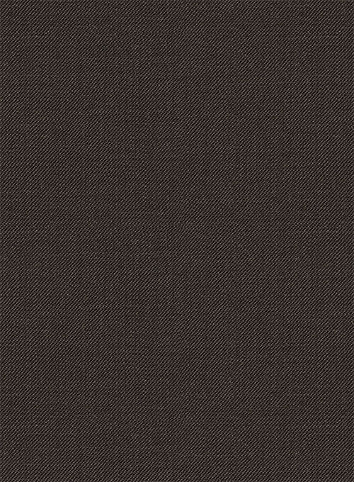 Worsted Dark Brown Wool Ivory Bar Jacket - Image 2