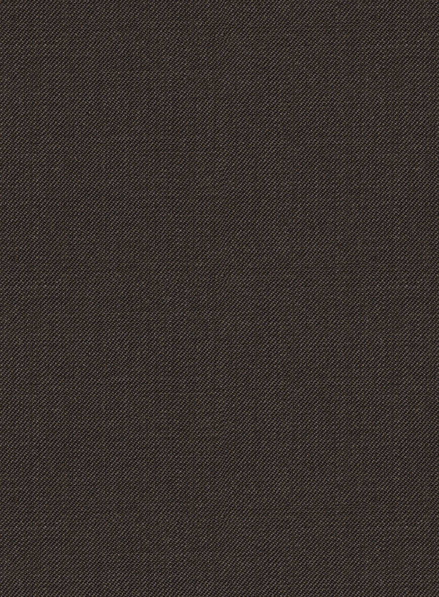 Worsted Dark Brown Wool Pants - Image 3