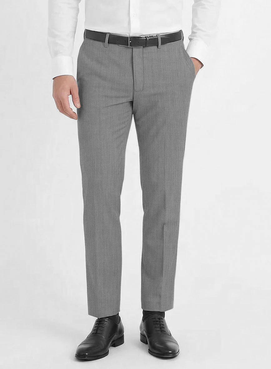Worsted Light Gray Wool Pants