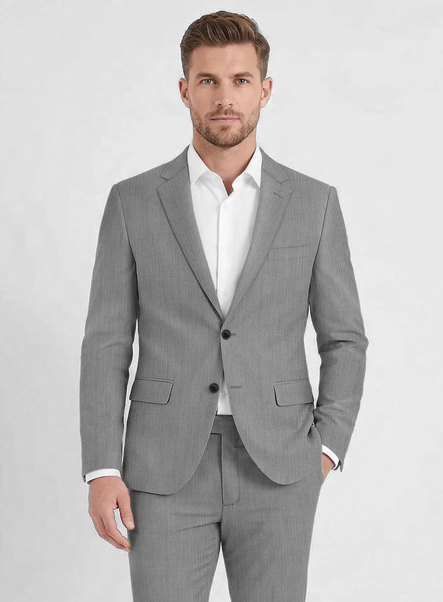 Worsted Light Gray Wool Suit - Image 3