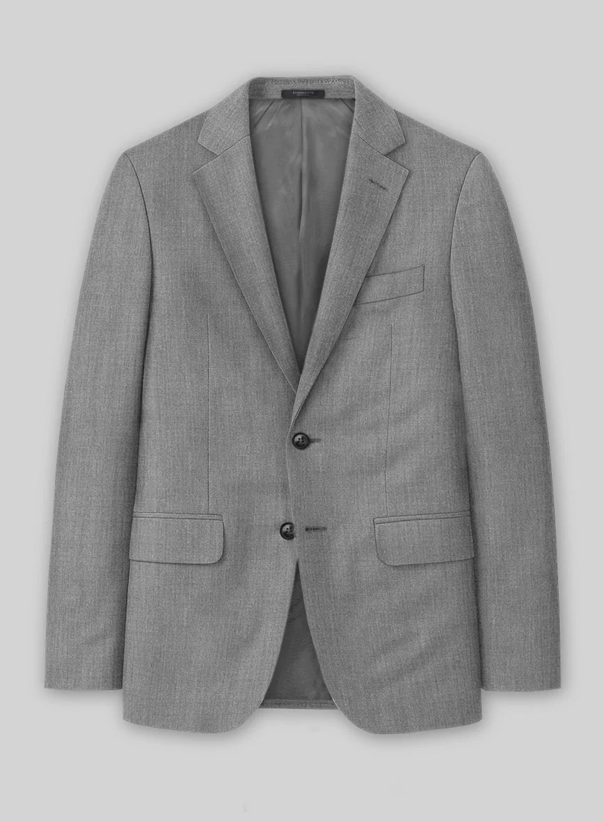 Worsted Light Gray Wool Suit - Image 4