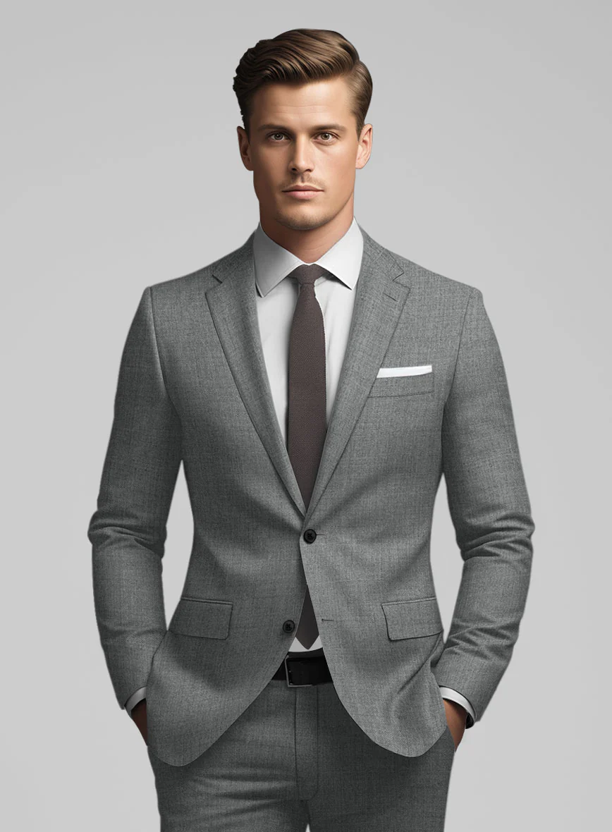 Worsted Mid Charcoal Wool Jacket - Image 2