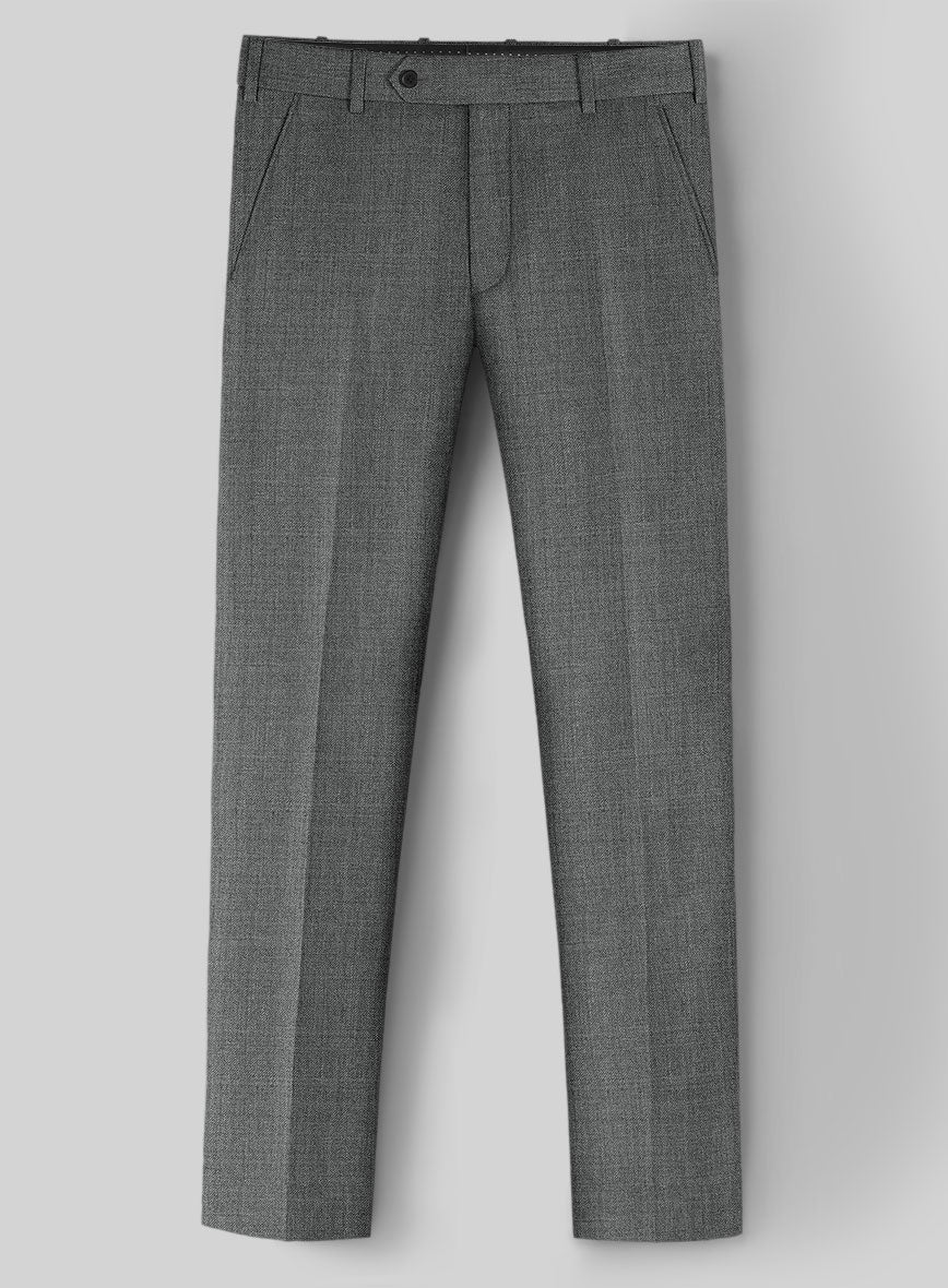 Worsted Mid Charcoal Wool Double Breasted Suit - Image 3