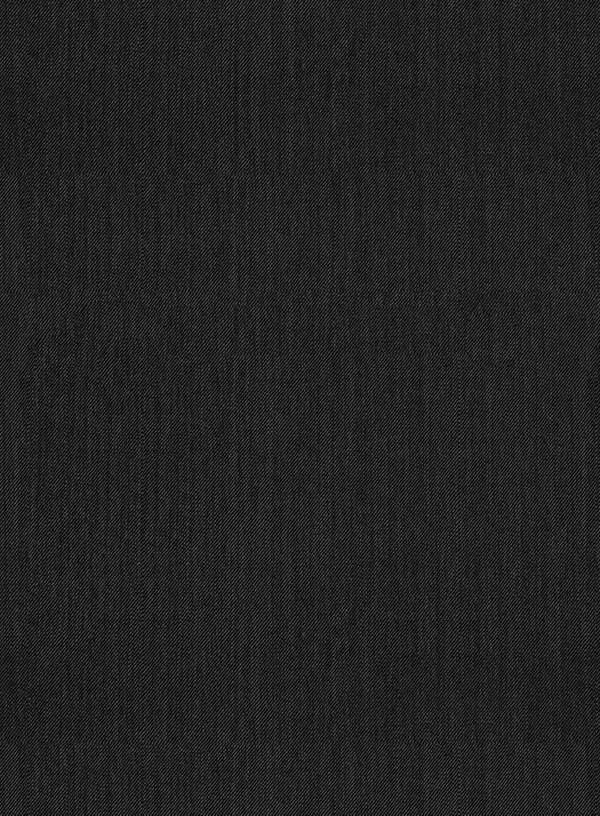 Worsted Dark Charcoal Wool Double Breasted Jacket - Image 2